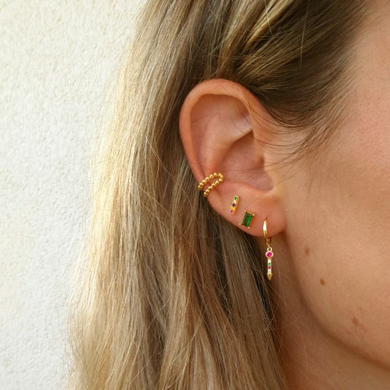 Pendiente flecha circonitas plata 2