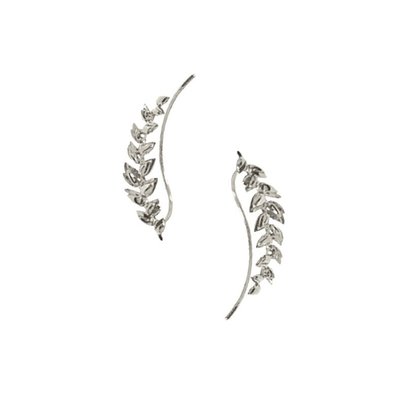 pendientes trepadores espigas plata
