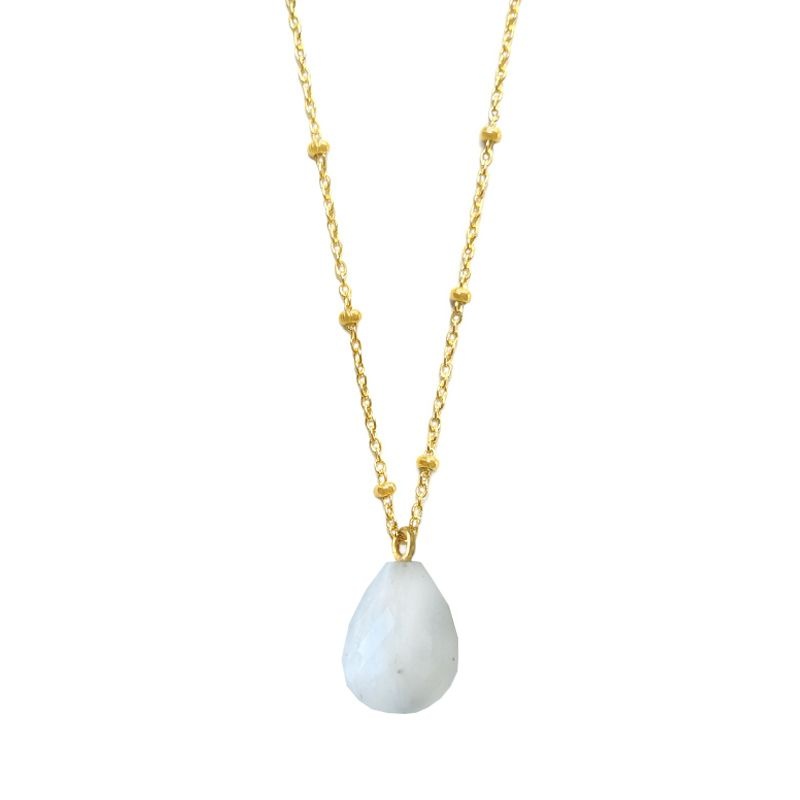 Colgante piedra de luna oro