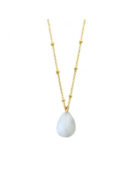 Colgante piedra de luna oro
