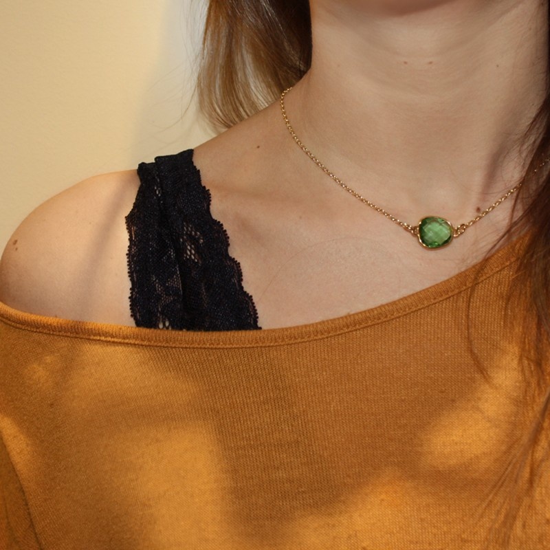 Colgante plata baño oro y cristal-Chipre 2