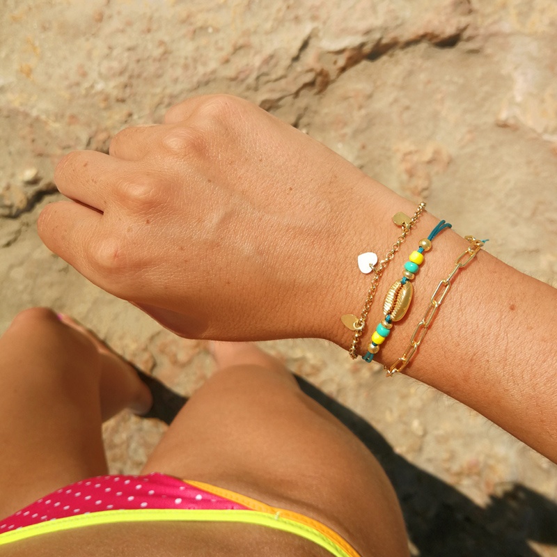 pulsera concha oro 2