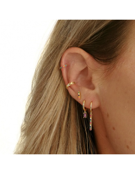 pendientes circonitas colores