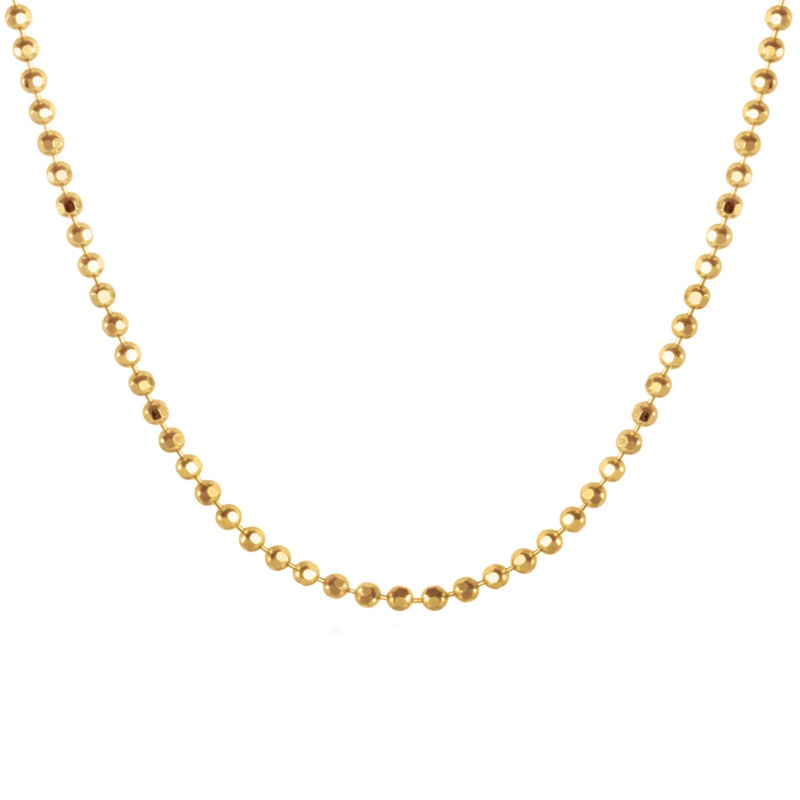 collar bolitas oro
