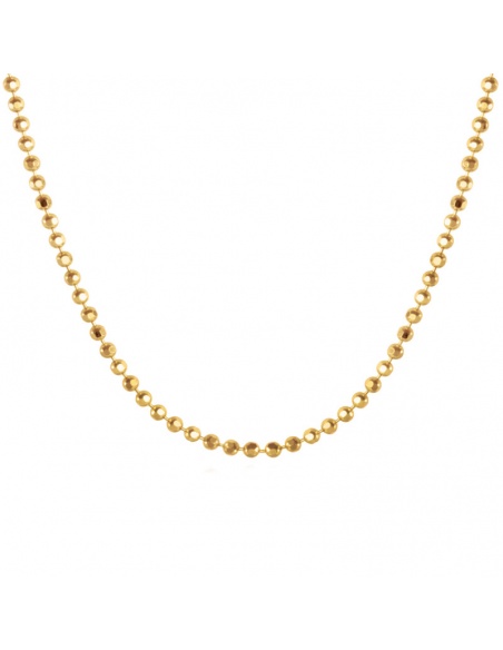 collar bolitas oro