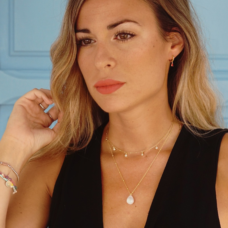 Colgante piedra de luna oro 2