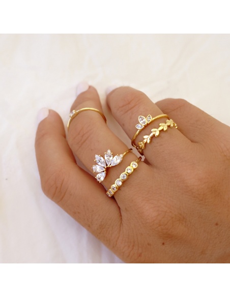 anillos circonitas plata dorada anillos circonitas plata dorada