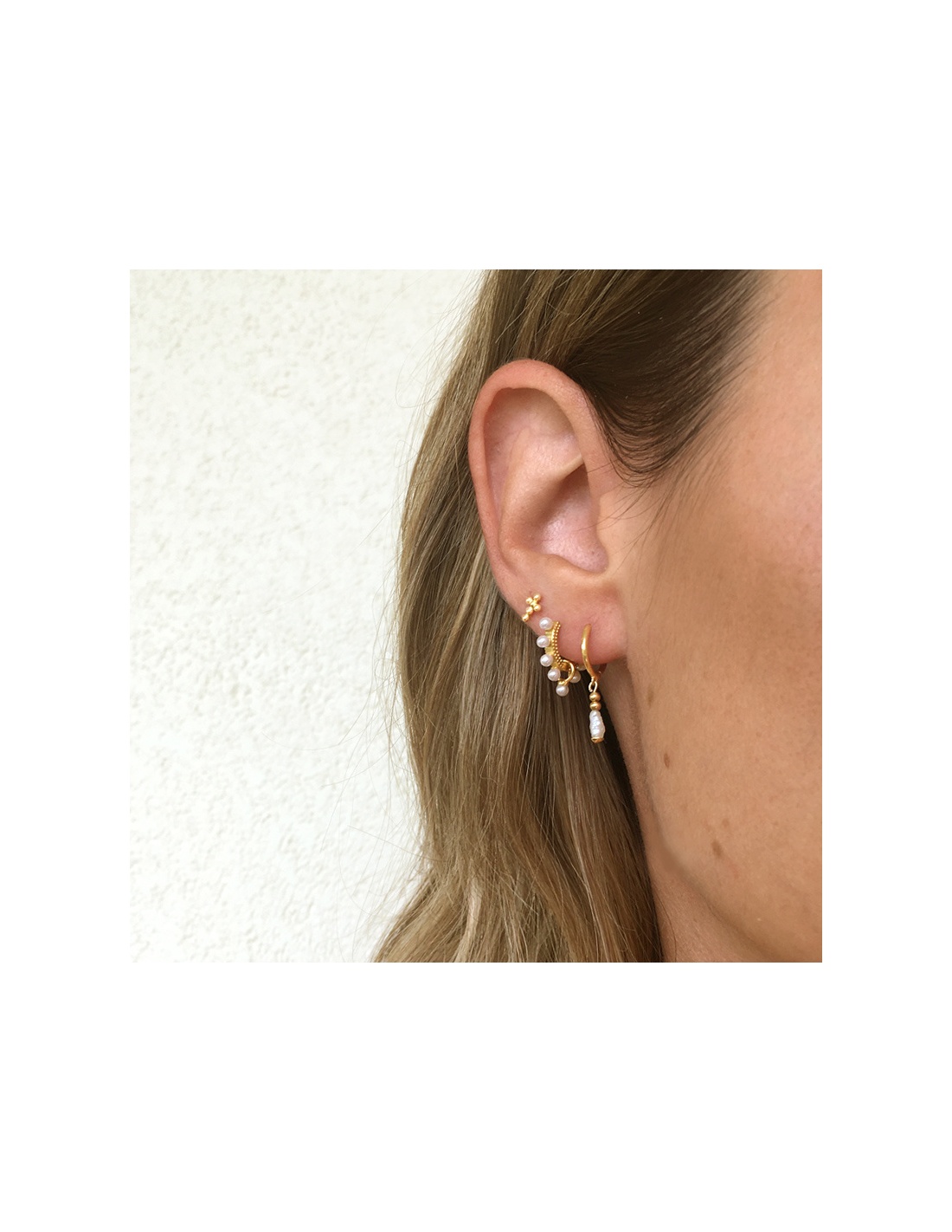 pendientes perlas oro pendientes perlas oro