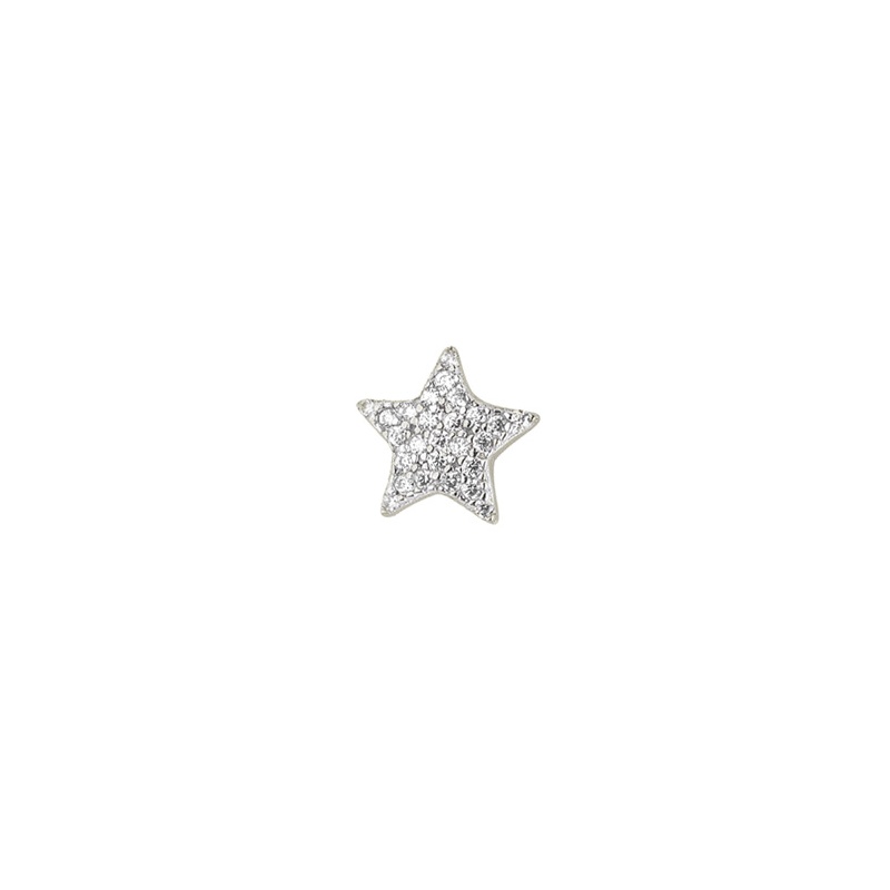 pendiente estrella plata circonitas