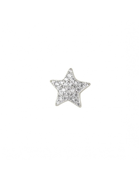 pendiente estrella plata circonitas