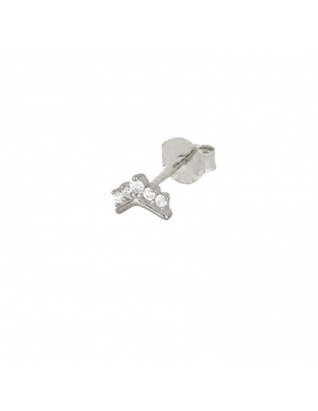 Pendiente mini circonitas plata