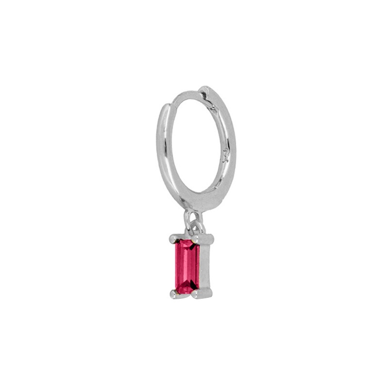 pendientes fucsia plata