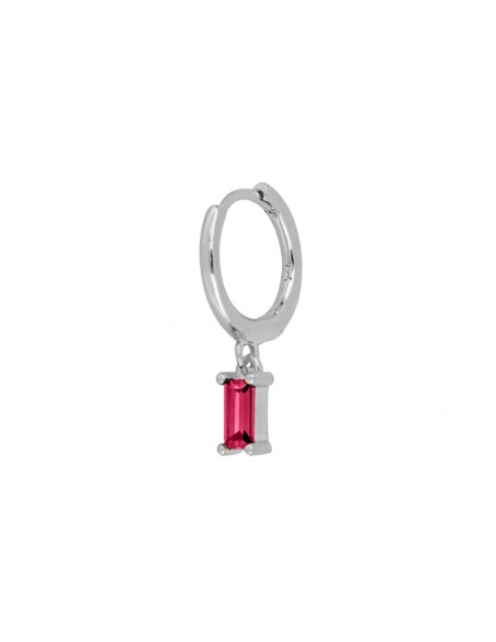 pendientes fucsia plata