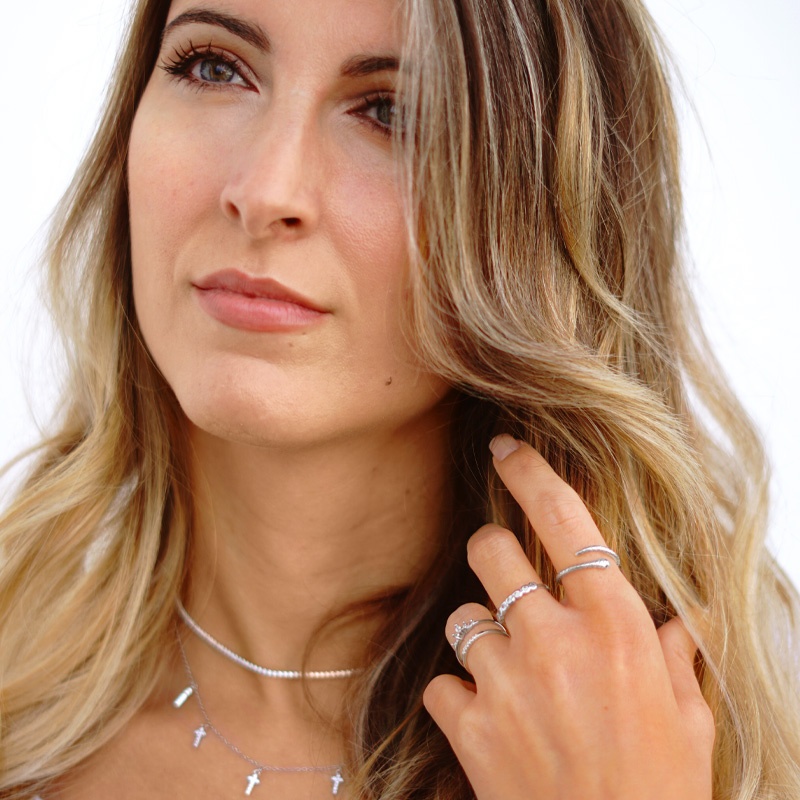 Anillo circonitas plata 2