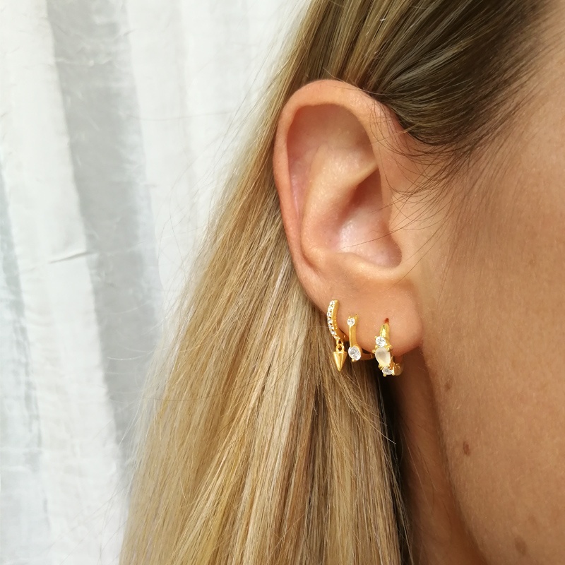 pendiente aro piedra blanca 2