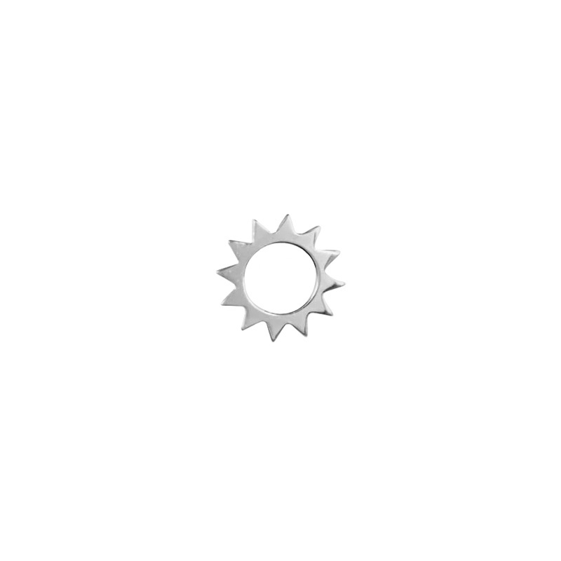 pendiente sol plata
