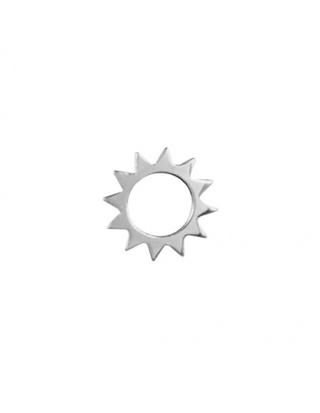pendiente sol plata