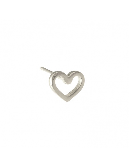 pendiente plata corazon silueta