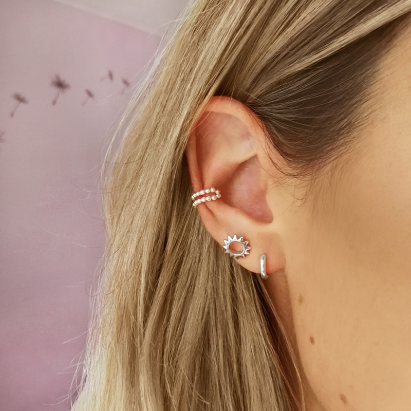 pendiente sol plata 2