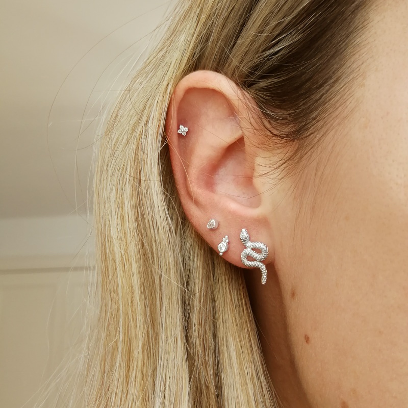 pendiente plata trepador serpiente 2