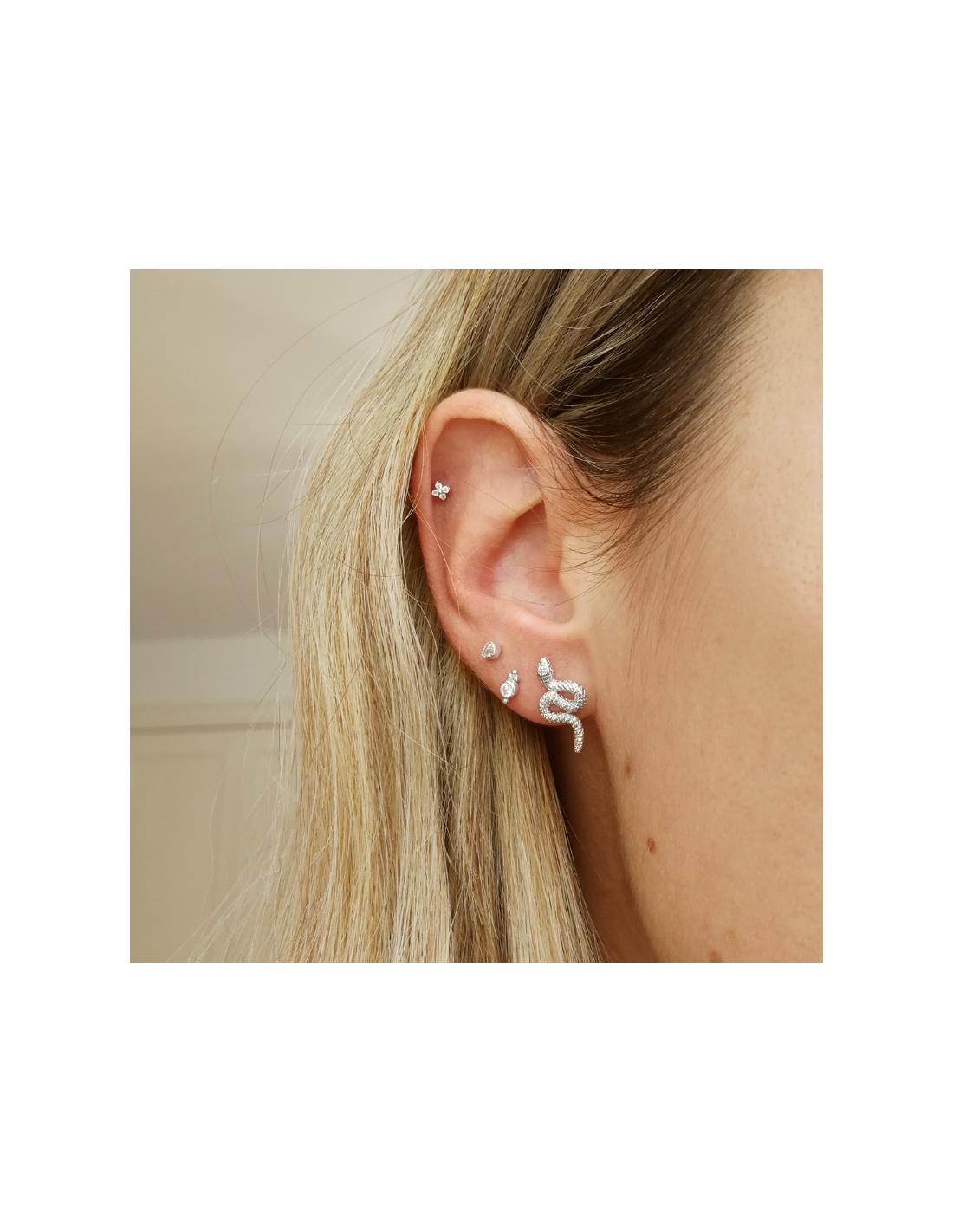 pendientes plata serpiente trepador pendientes plata serpiente trepador