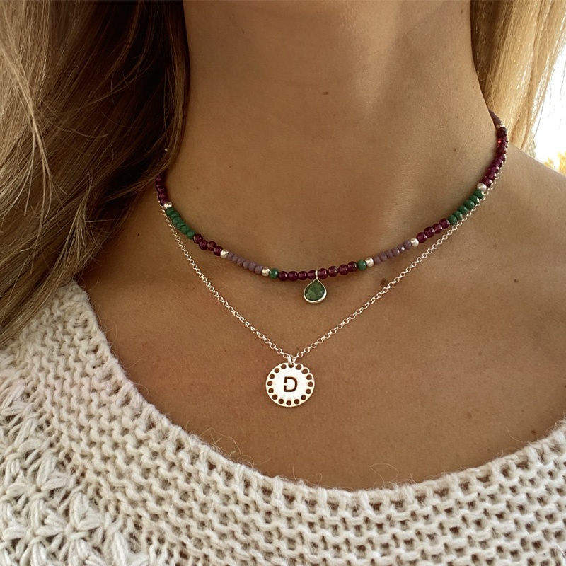 Collar con inicial plata 2