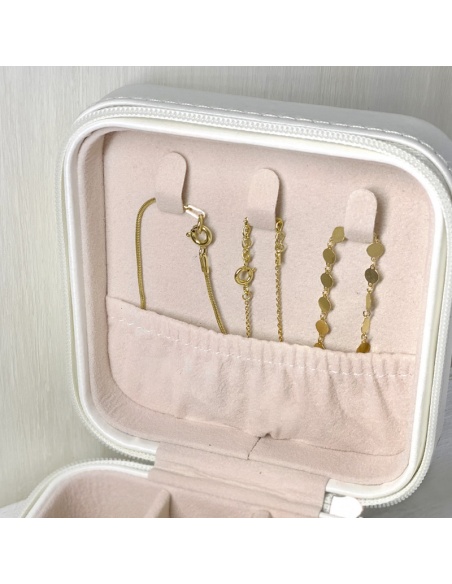 joyero mini blanco y rosa