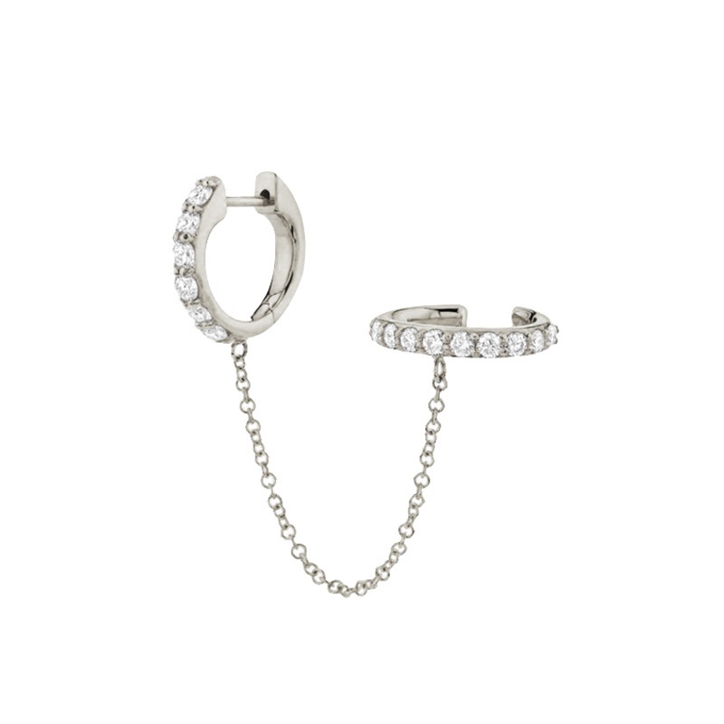 earcuff plata circonitas