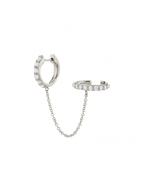 earcuff plata circonitas