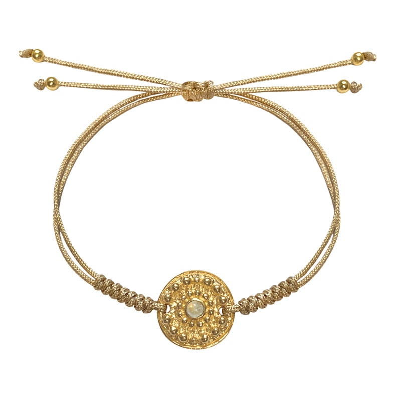 Pulsera piedra luna oro Marion