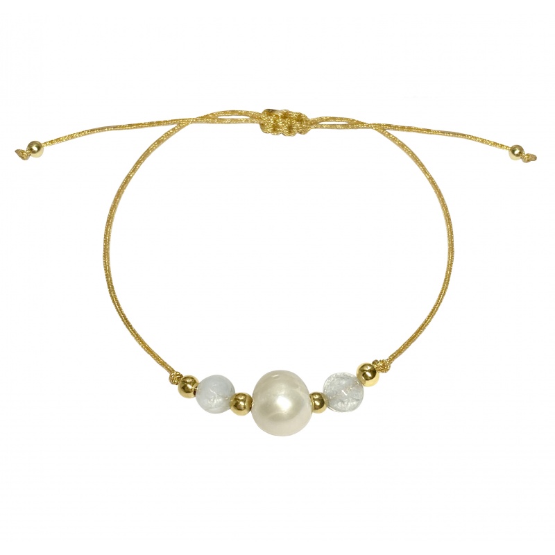 Pulsera perla oro