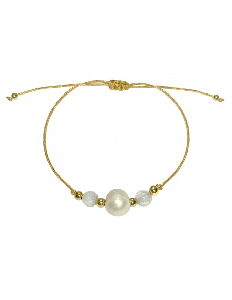 Pulsera perla oro