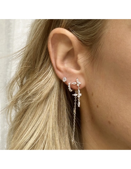 pendientes largos plata circonitas