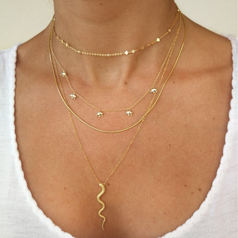 Collar serpiente oro 2