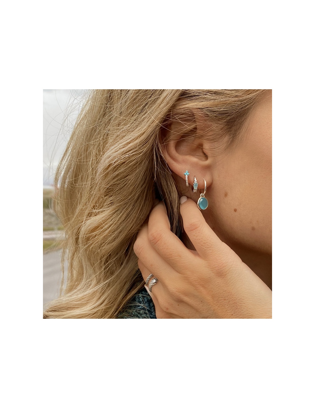 pendientes turquesas plata pendientes turquesas plata