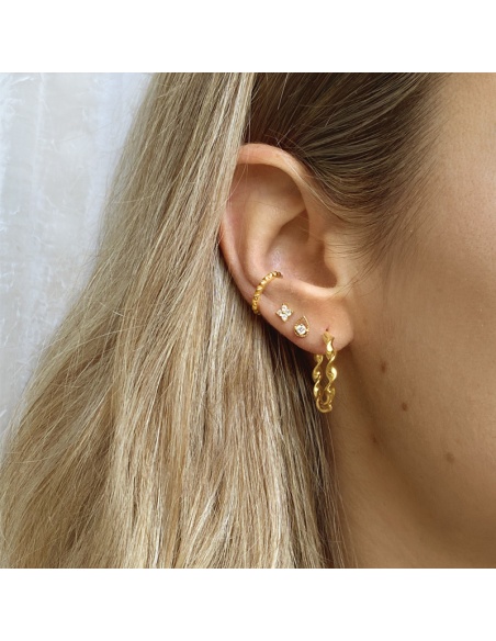 pendientes aro oro mujer