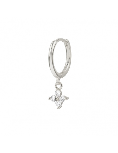 pendiente colgante flor plata pendiente colgante flor plata