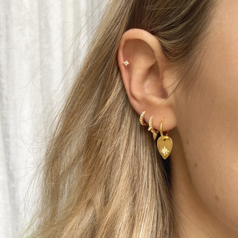 pendientes estrella dorados 2