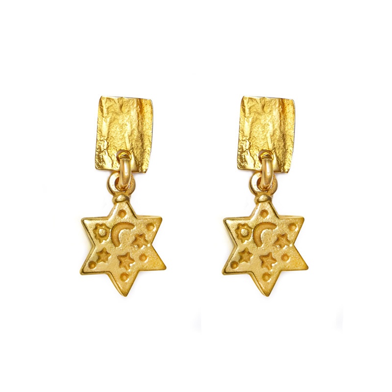 Pendientes estrellas oro Stella