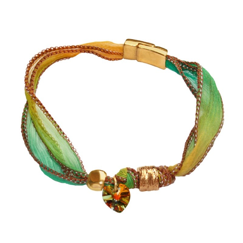 Pulsera de seda y swarovski Pulsera de seda y swarovski