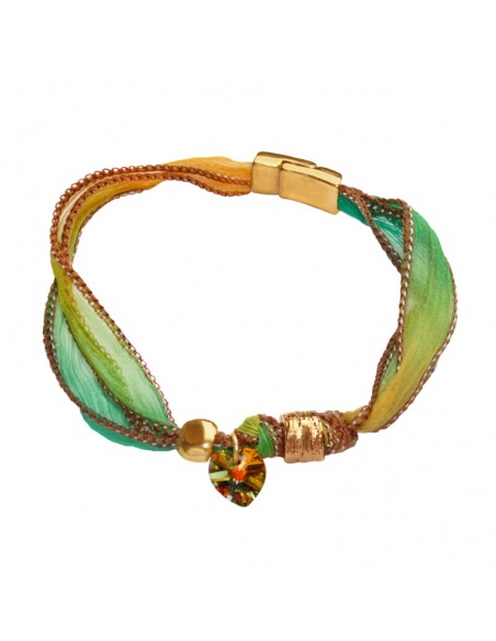 Pulsera de seda y swarovski Pulsera de seda y swarovski