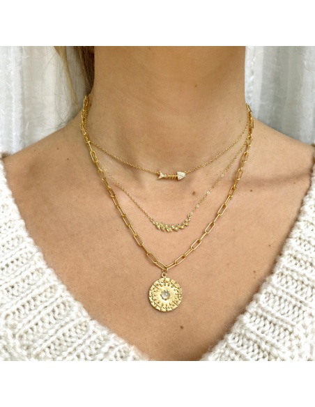 colgante medalla oro mujer