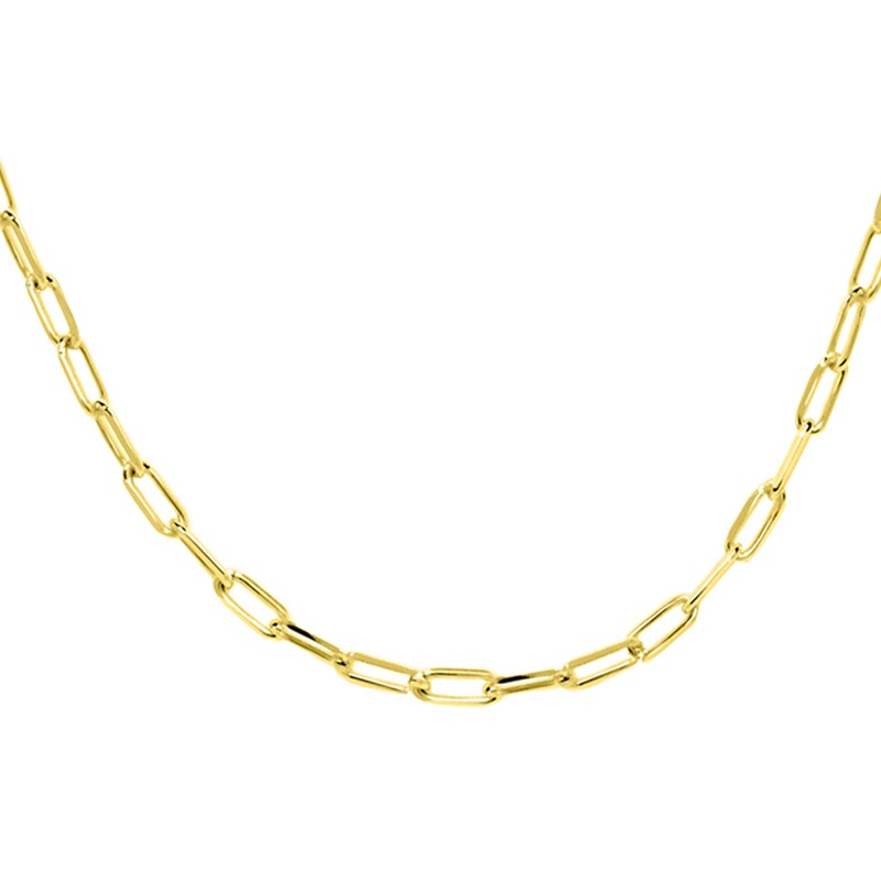 collar cadena rectangular dorada