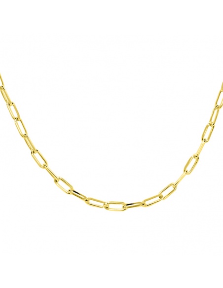 collar cadena rectangular dorada