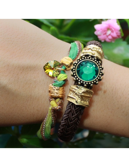 Pulsera de seda y swarovski Pulsera de seda y swarovski