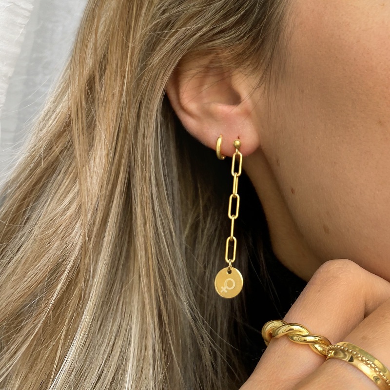 pendientes plata simbolo mujer 2