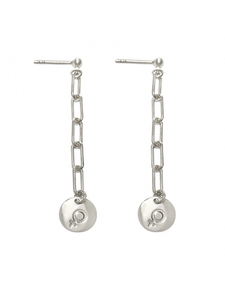 pendientes plata simbolo mujer