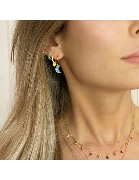 pendientes colores oro