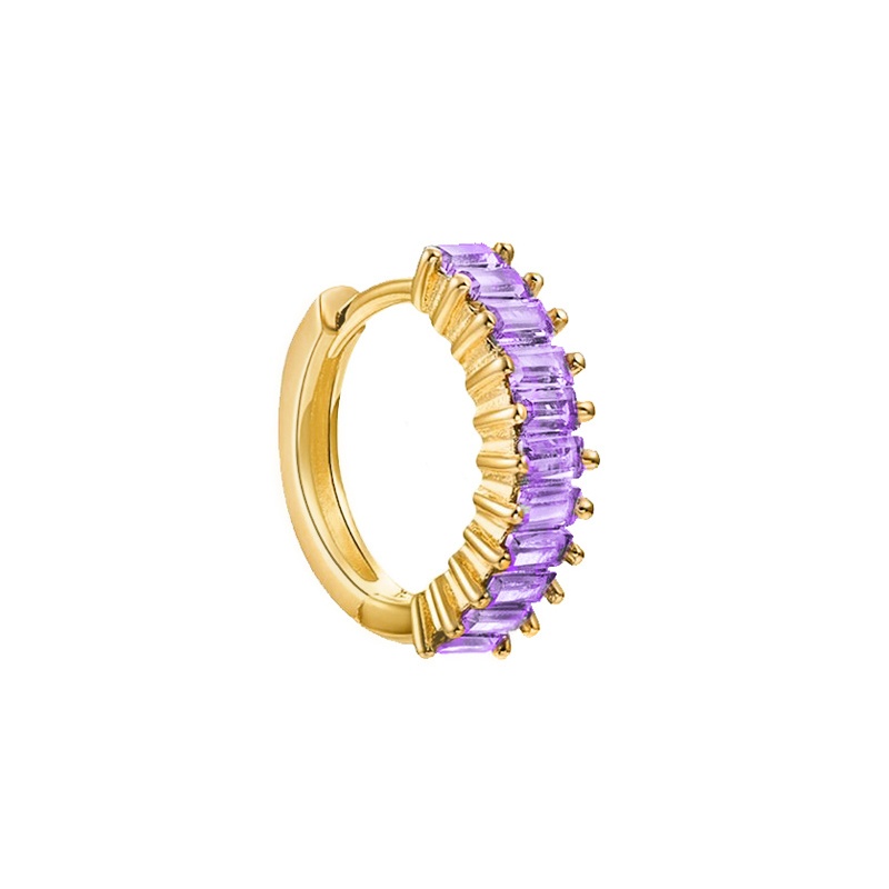 pendientes aro lila oro