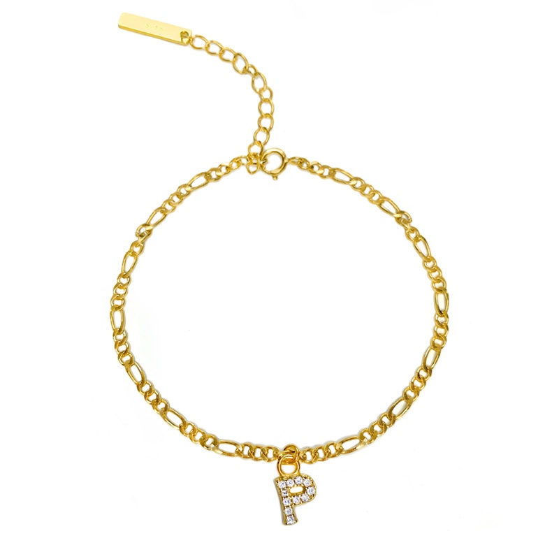 pulsera inicial oro
